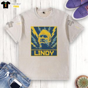 Official Lindy Ruff Buffalo Sabres Hockey washed t-shirt featuring team colors and logo, perfect for fans.