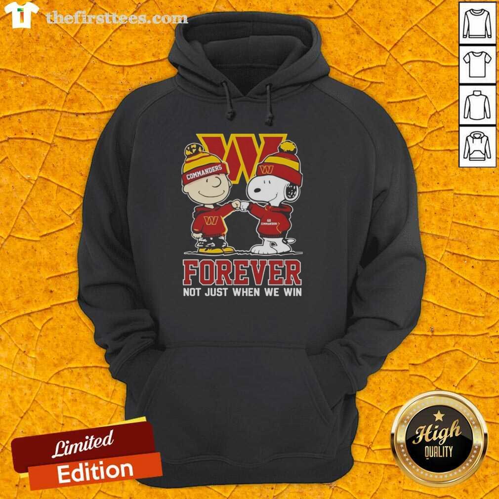 Original Peanut Snoopy and Charlie Brown hoodie for Washington Commanders fans: 'Forever, Not Just When We Win'