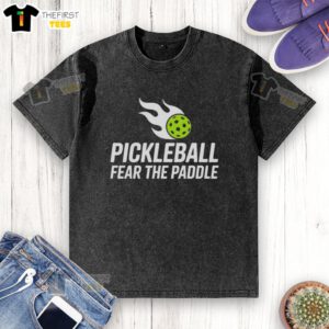 Original Pickleball Fear The Paddle washed t-shirt in vibrant colors, perfect for pickleball enthusiasts and casual wear.