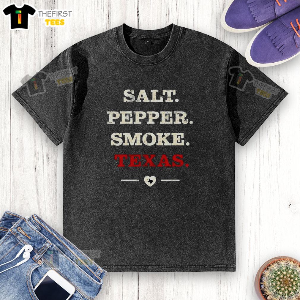 Original Salt Pepper Smoke Texas Washed T-Shirt featuring a stylish design and soft fabric, perfect for casual wear.