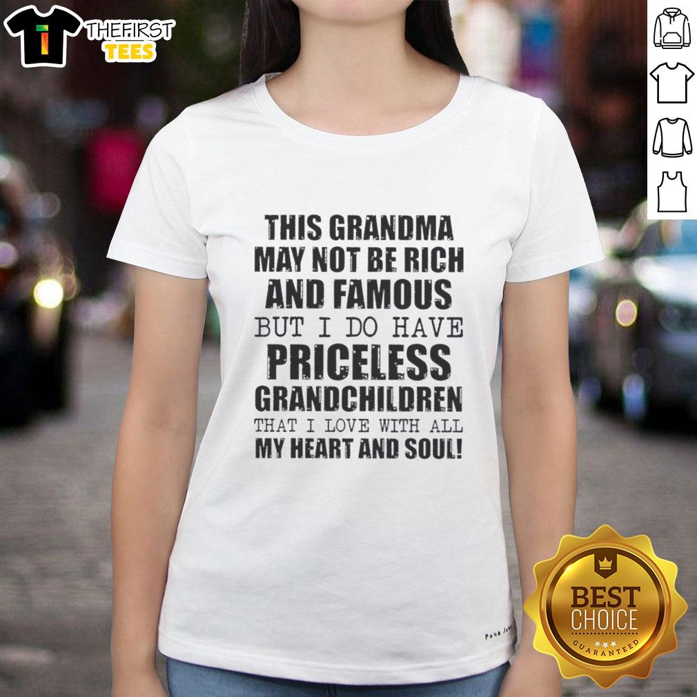 Original Grandma tee featuring the phrase about priceless grandchildren, perfect for loving grandmothers.