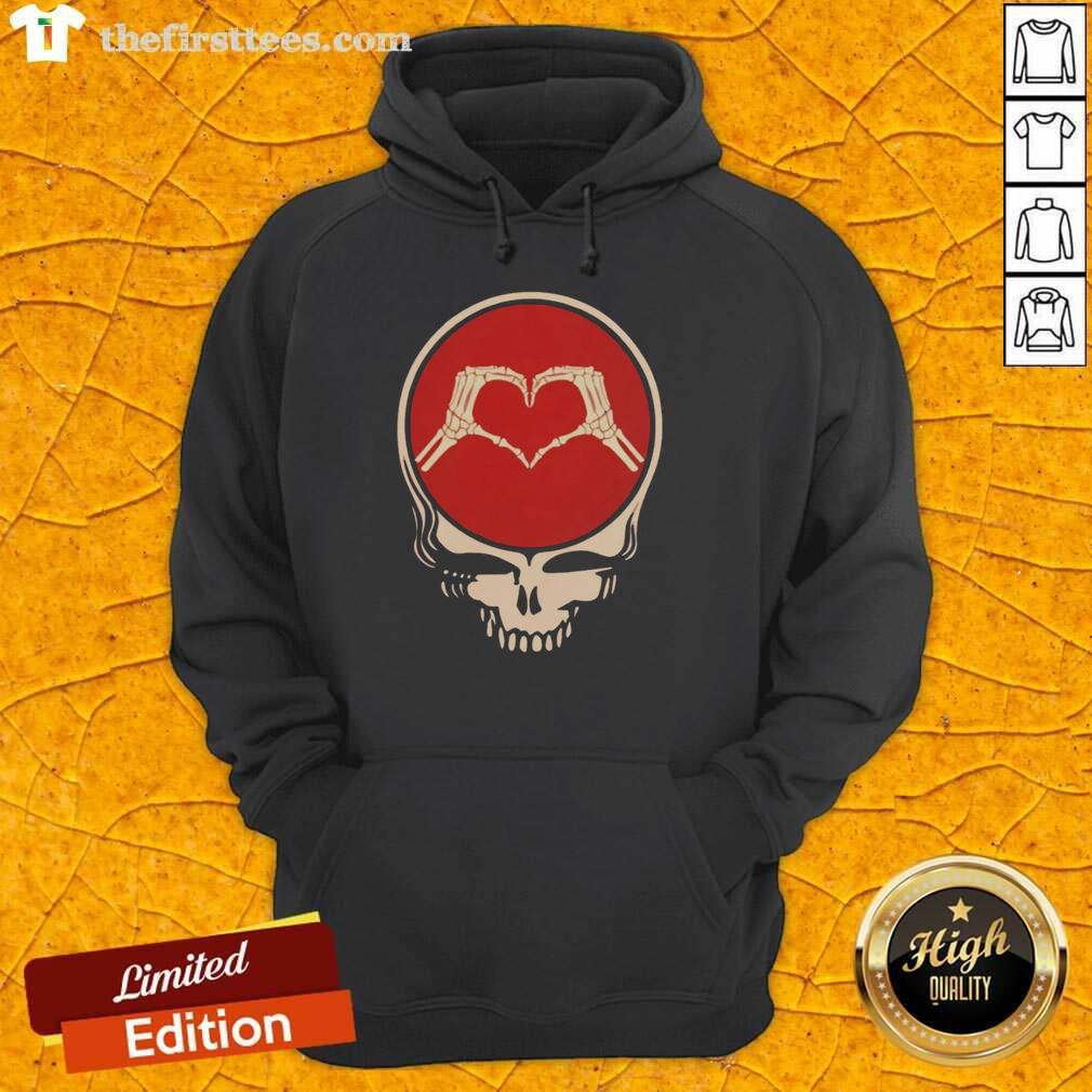 Premium Grateful Dead rock music hoodie for Valentine's Day, featuring a vibrant design perfect for music lovers.