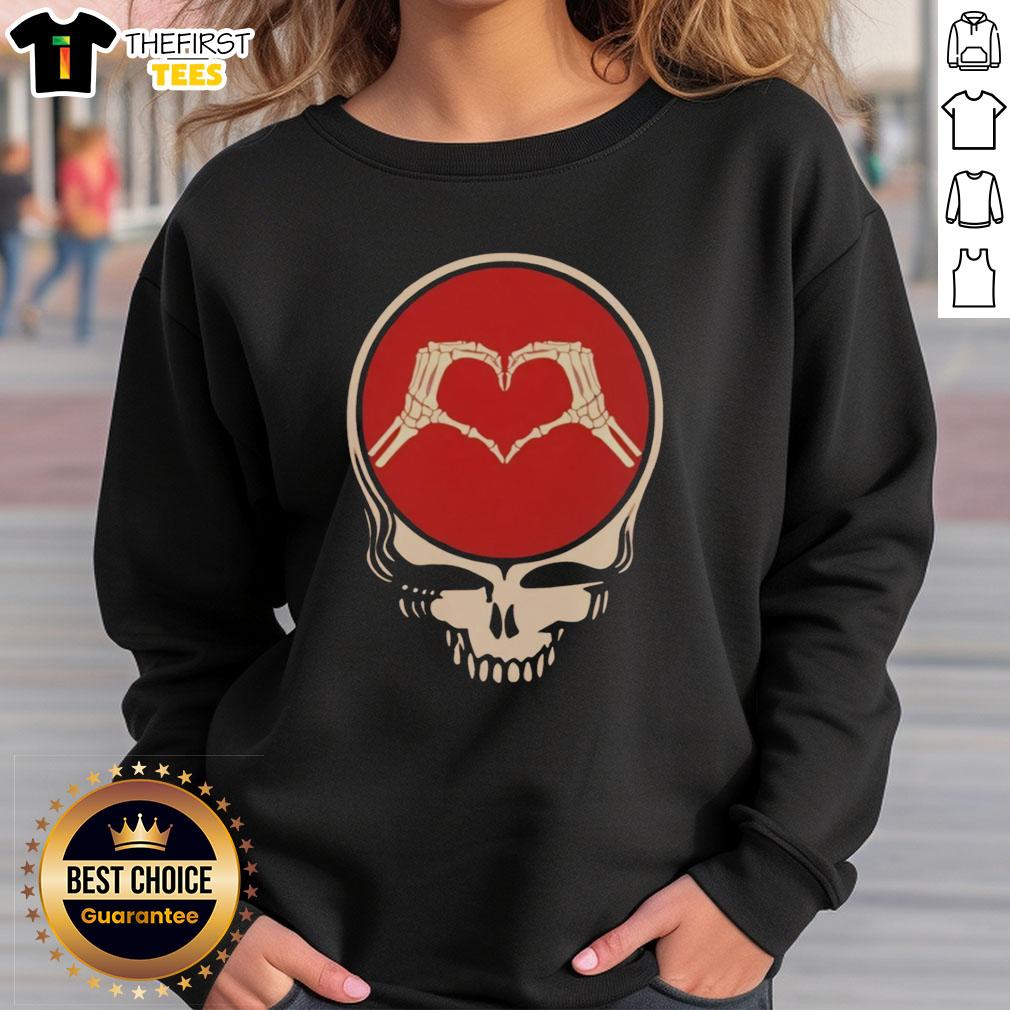 Premium Grateful Dead rock music Valentine's Day sweatshirt featuring iconic band graphics and a stylish design.