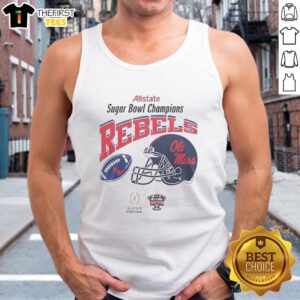 Premium Ole Miss Rebels beat Georgia Bulldogs 2026 Sugar Bowl champions tank top featuring team colors and logo.