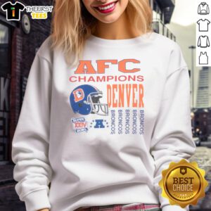 Premium Vintage NFL Denver Broncos AFC Champions 1989 Sweatshirt featuring team logo and classic design.