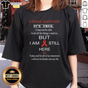 Pretty stroke survivor ladies tee showcasing resilience and strength, emphasizing recovery and empowerment after a stroke.