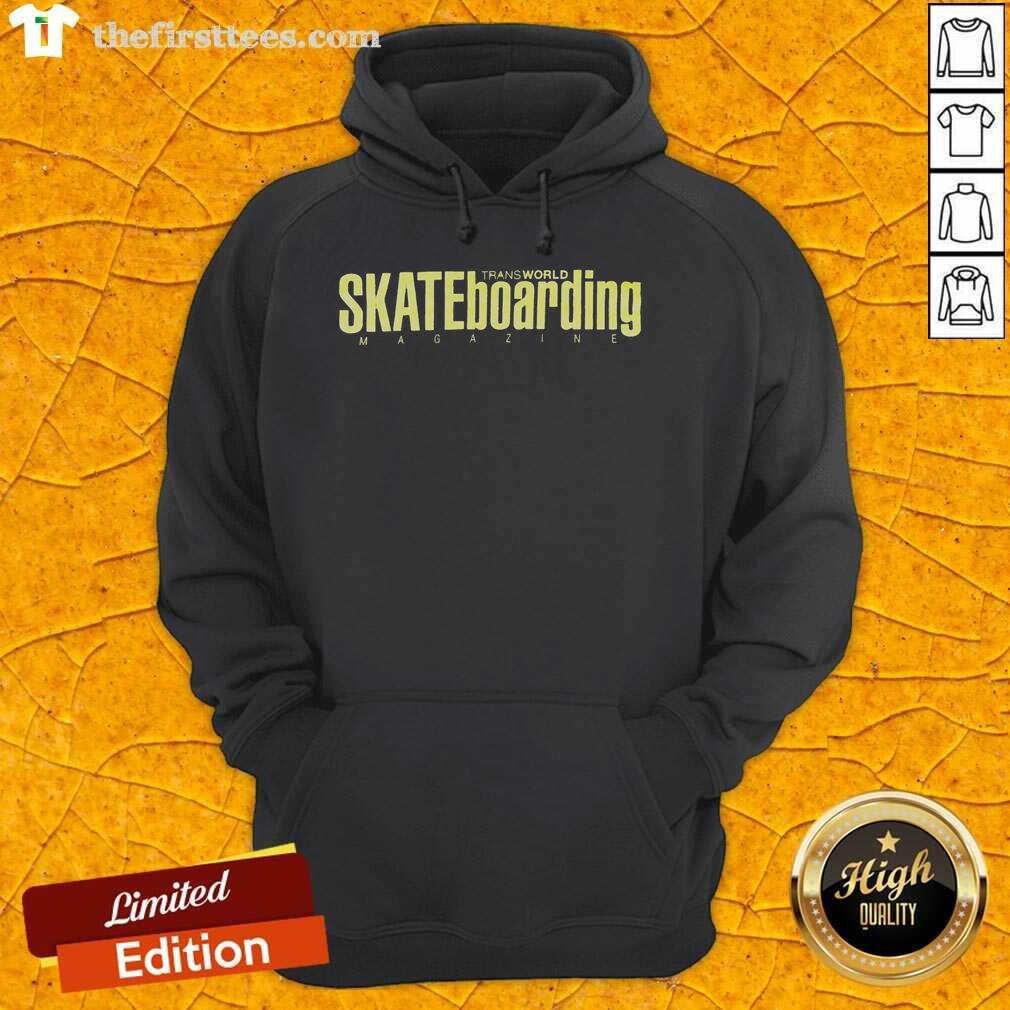 Stylish Pretty Transworld Skateboarding Magazine hoodie displayed on a mannequin, perfect for skateboarding enthusiasts.