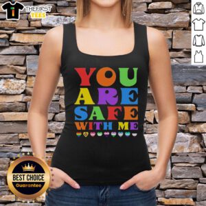 Pretty You Are Safe With Me tank top featuring a stylish design and comfortable fit, perfect for casual wear.