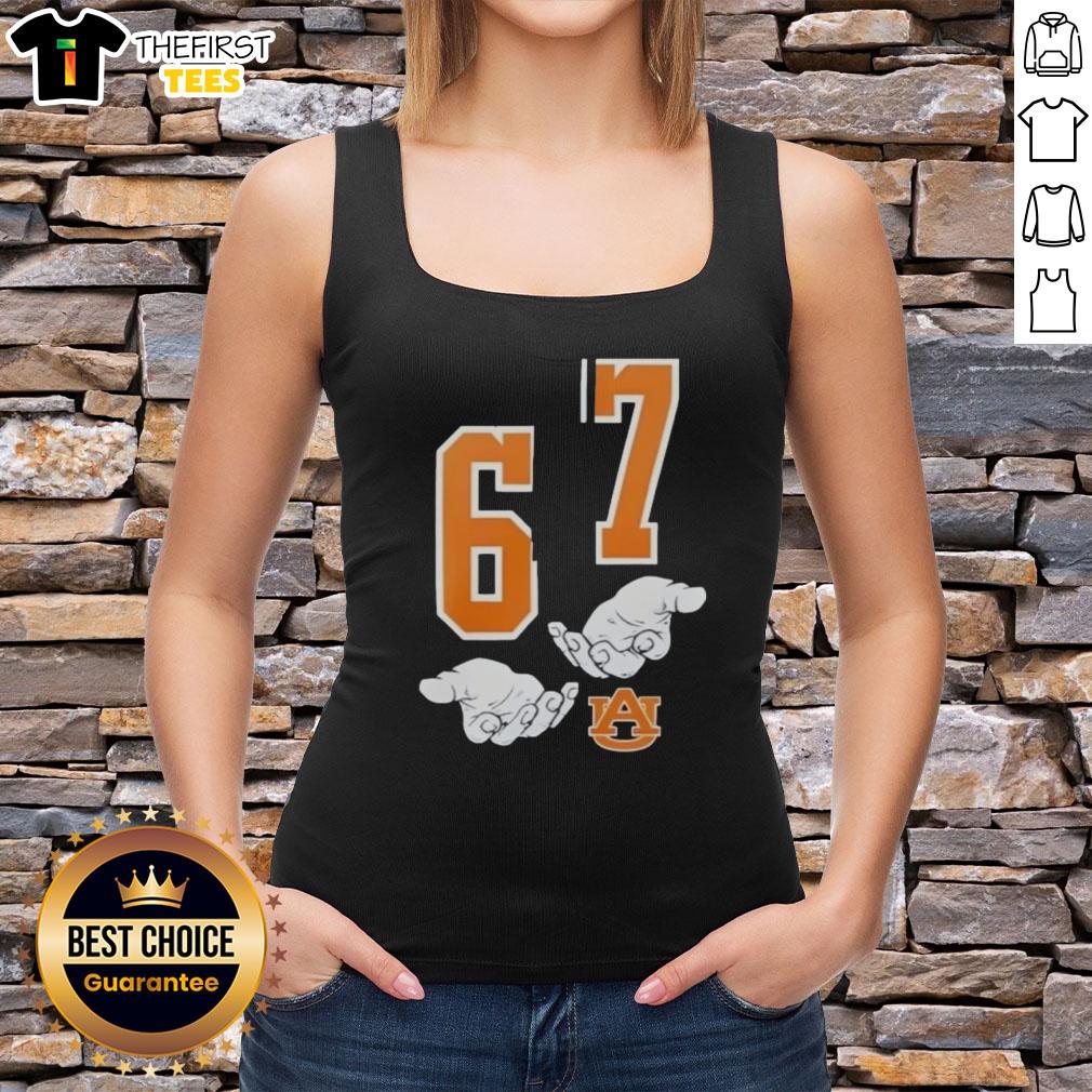 Funny Auburn Tigers 67 tank top featuring a playful design perfect for sports fans and casual wear.