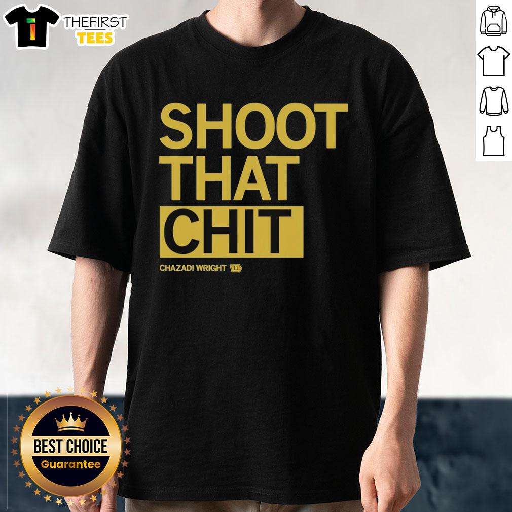 Alt Text: Top Chazadi Wright Shoot That Chit Iowa Hawkeyes T-Shirt featuring vibrant graphics and fan-favorite design.