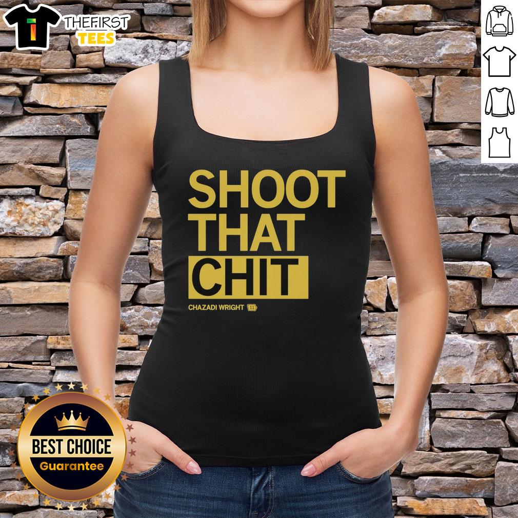 Top Chazadi Wright Shoot That Chit Iowa Hawkeyes tank top featuring bold graphics and a stylish design perfect for fans.