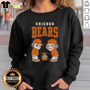 Chicago Bears X Michael Myers and Billy the Puppet sweatshirt featuring a unique graphic design for fans.
