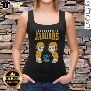 Top Jacksonville Jaguars X Michael Myers and Billy the Puppet tank top featuring vibrant graphics and unique design.