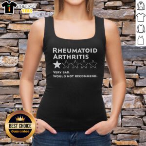 Trendy tank top with 'Top Rheumatoid Arthritis' graphic, perfect for expressing struggles with the condition.