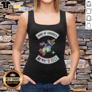 Top Son of America Boston Map Sports Logos Combine Tank Top featuring iconic Boston sports team logos on a vibrant design.