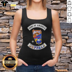 Top Son of America Buffalo Map Sports Logos Combine Tank Top featuring vibrant graphics and a trendy design for sports fans.