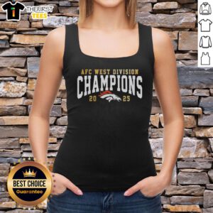 2025 AFC West Champion Denver Broncos logo tank top, celebrating the team's victory with a stylish design.