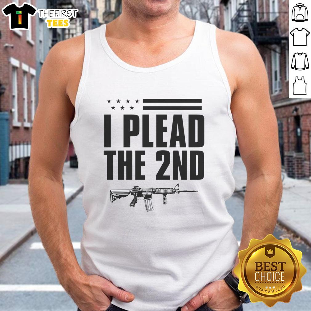 Alt Text: Awesome I Plead The 2nd American Flag Tank Top design featuring a patriotic graphic for casual wear.