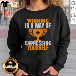 Alt Text: Awesome Winning is a Way of Expressing Yourself sweatshirt in vibrant colors, perfect for casual wear and self-expression.
