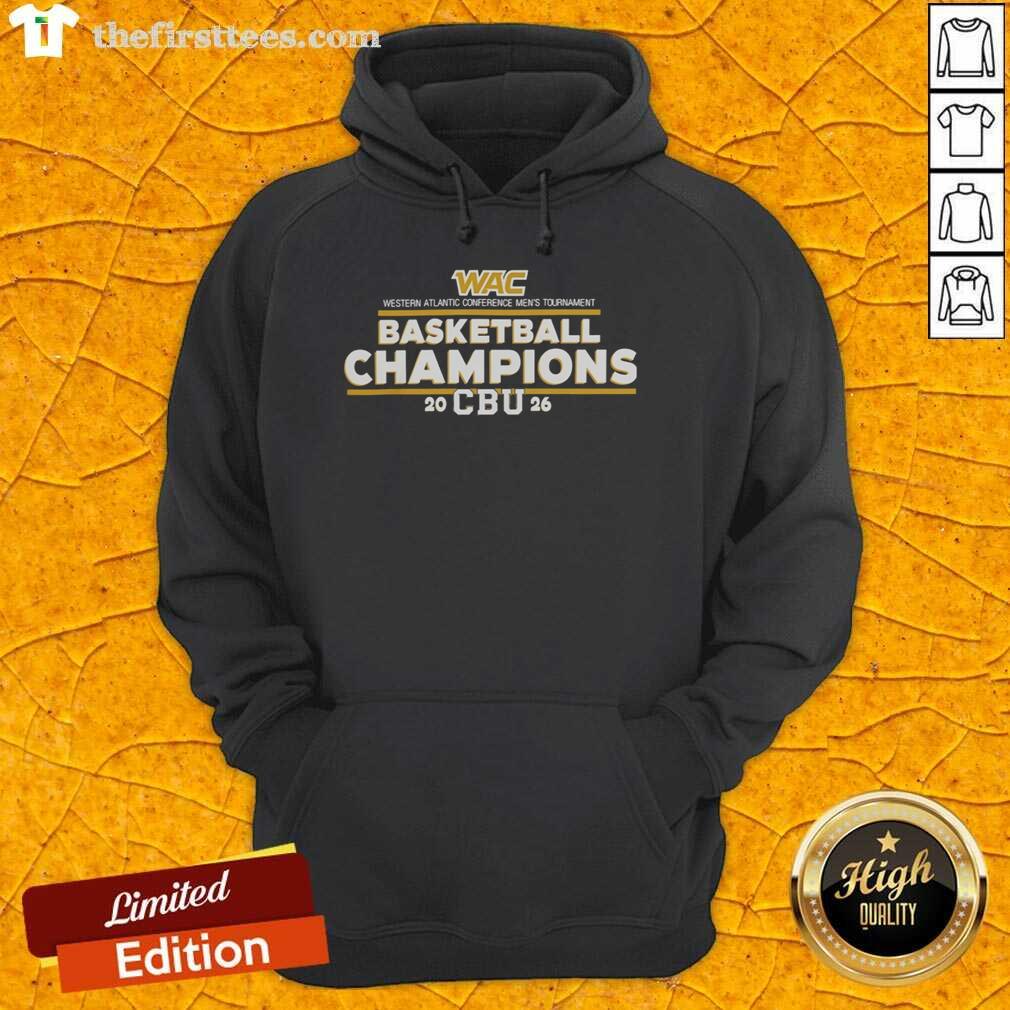 2026 Funny CBU Western Atlantic Conference Men's Tournament Basketball Champions hoodie design featuring vibrant graphics.