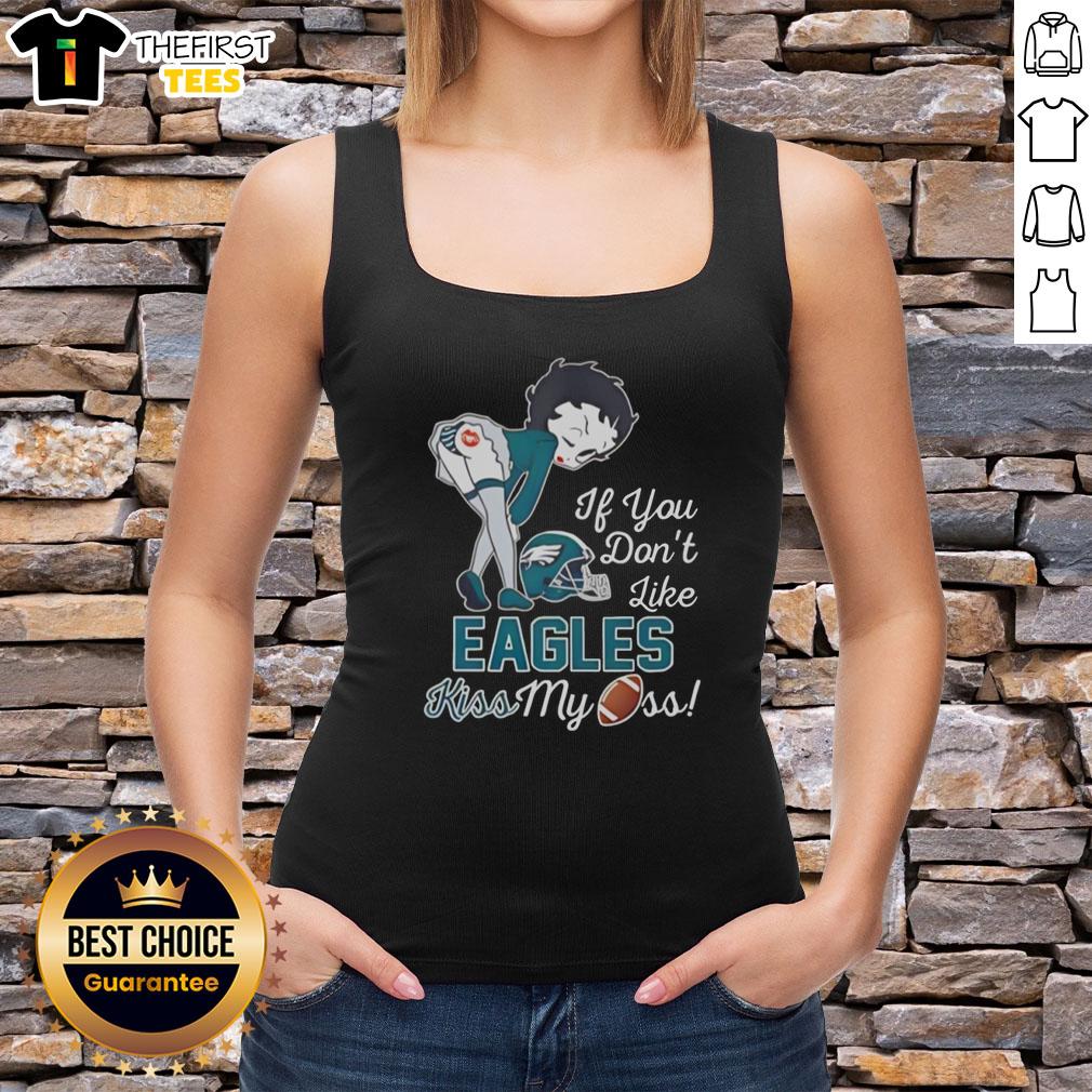 Good Betty Philadelphia Eagles football fan graphic game day tank top in green with bold team logo design.