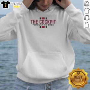 Official The Cockpit Forever To Thee Hoodie in black, showcasing a stylish design for aviation enthusiasts.