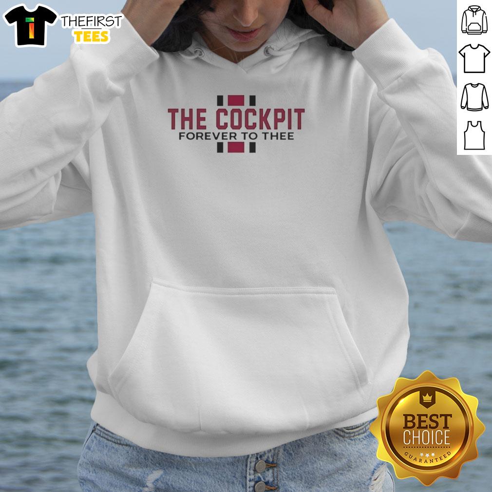 Official The Cockpit Forever To Thee Hoodie in black, showcasing a stylish design for aviation enthusiasts.