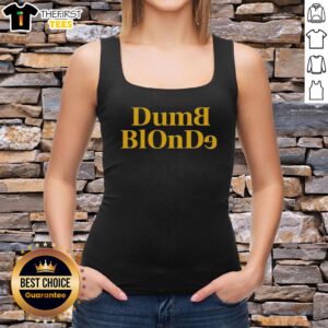 Stylish Original Dumb Blonde Tank Top featuring a playful graphic, perfect for casual summer outfits.