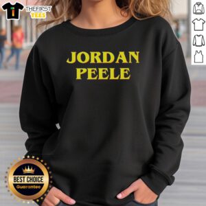 Original Jordan Peele name logo sweatshirt featuring a stylish design and vibrant colors for fans of the acclaimed filmmaker.