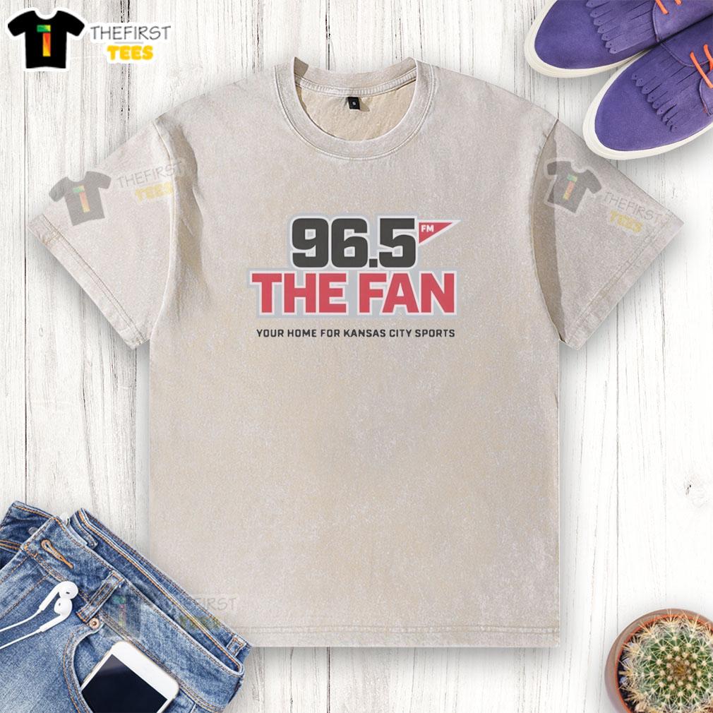 Kansas City Sports washed t-shirt featuring Premium 96.5 FM The Fan logo, perfect for fans of local sports.