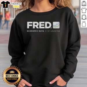 Premium Christopher Waller Fred Economic Data St. Louis Fed sweatshirt in navy blue, featuring a stylish design.