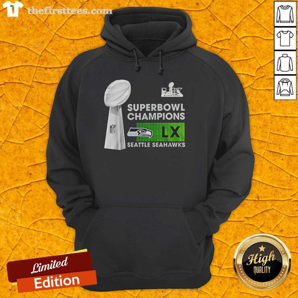 Alt Text: Premium Seattle Seahawks Super Bowl LX Champions NFL 2026 Trophy Hoodie showcasing team pride and championship spirit.