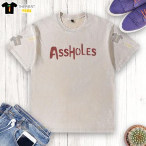 Premium Tyler Down and Cyrus Assholes Letter Washed T-Shirt in soft cotton, featuring a trendy graphic design.