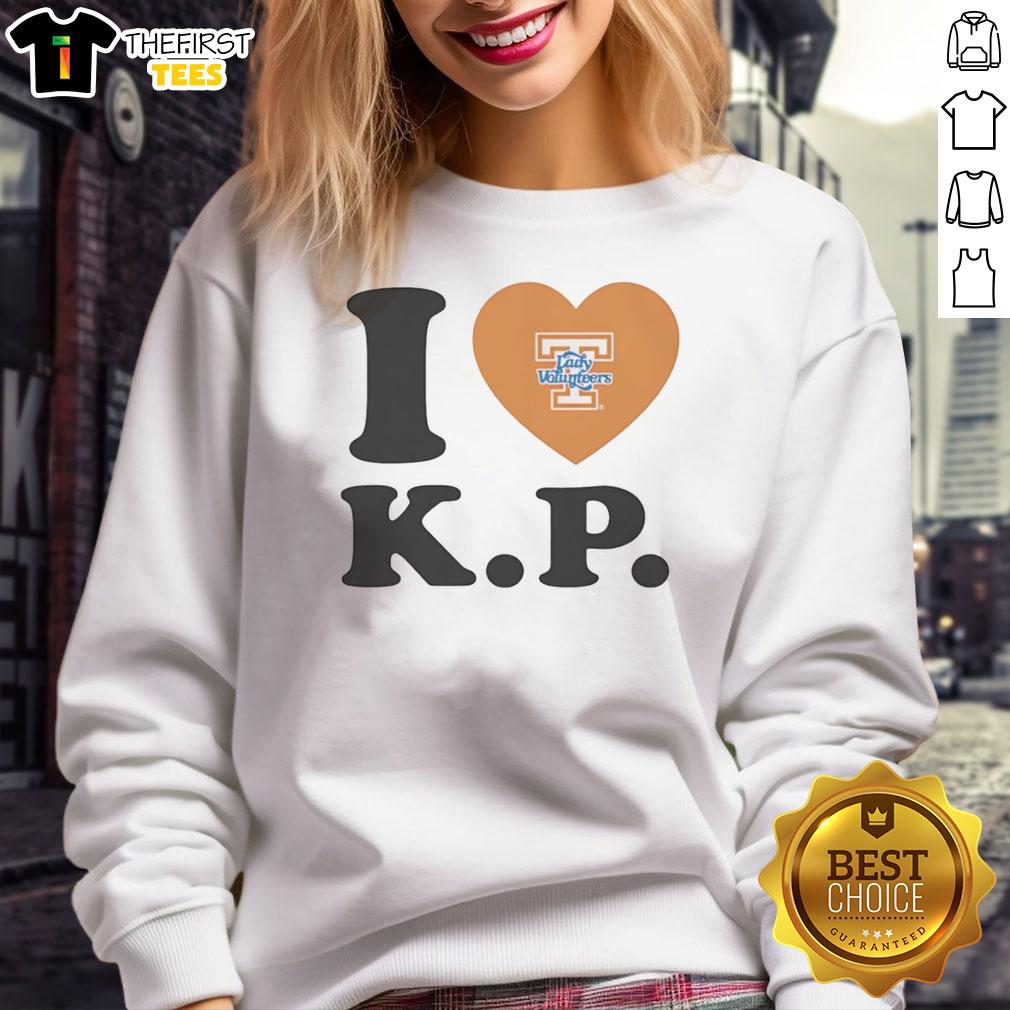 Heart-shaped sweatshirt featuring 'I Love Karlyn' for Tennessee Lady Volunteers softball fans.