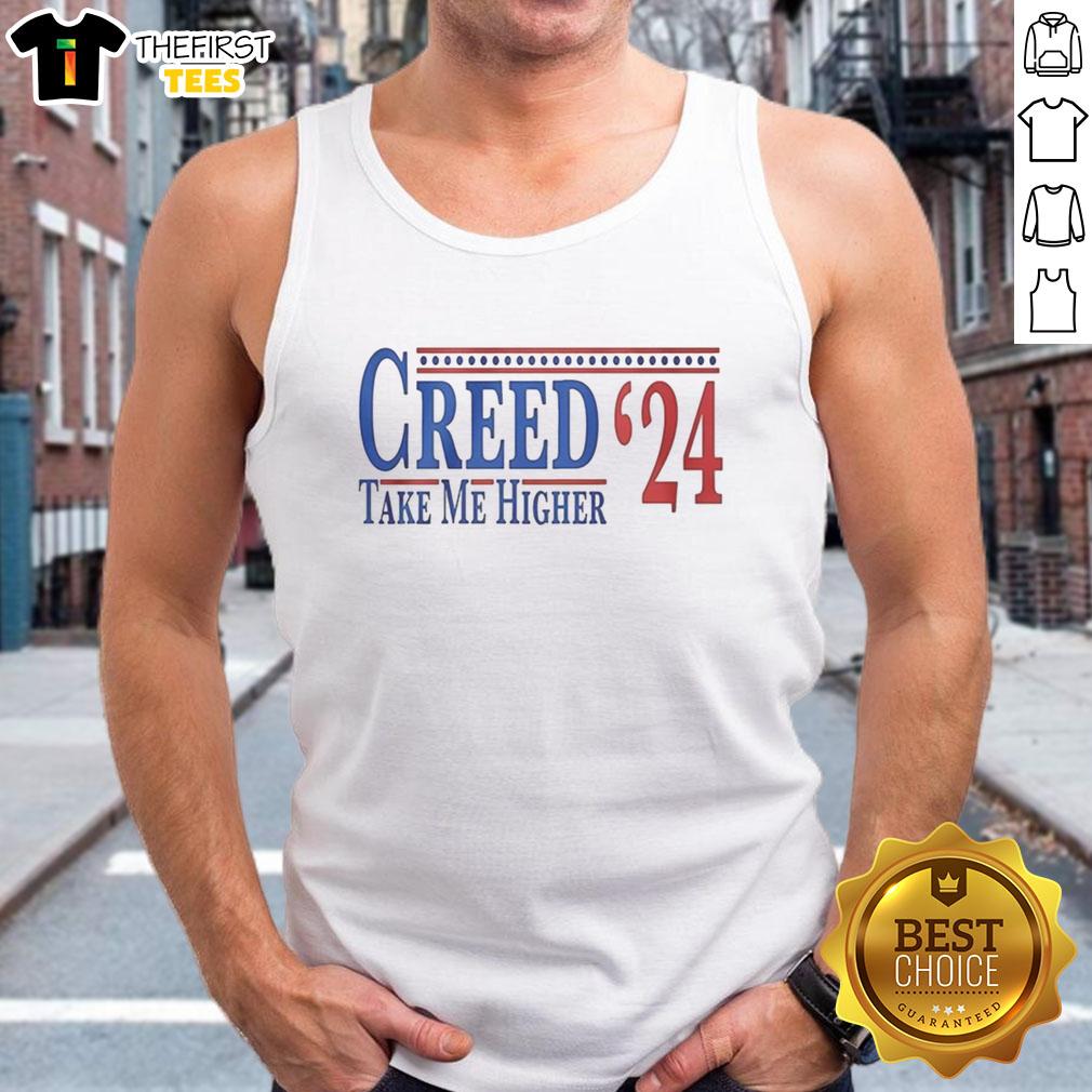 Top Creed 2024 Take Me Higher tank top featuring a stylish design, perfect for casual summer wear.
