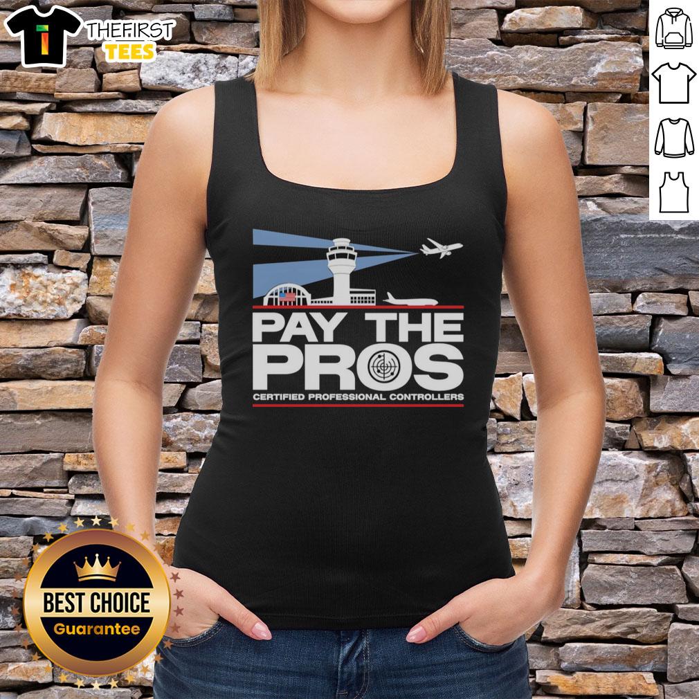 Top Pay The Pros Certified Professional Controllers tank top featuring a stylish design for gaming enthusiasts.