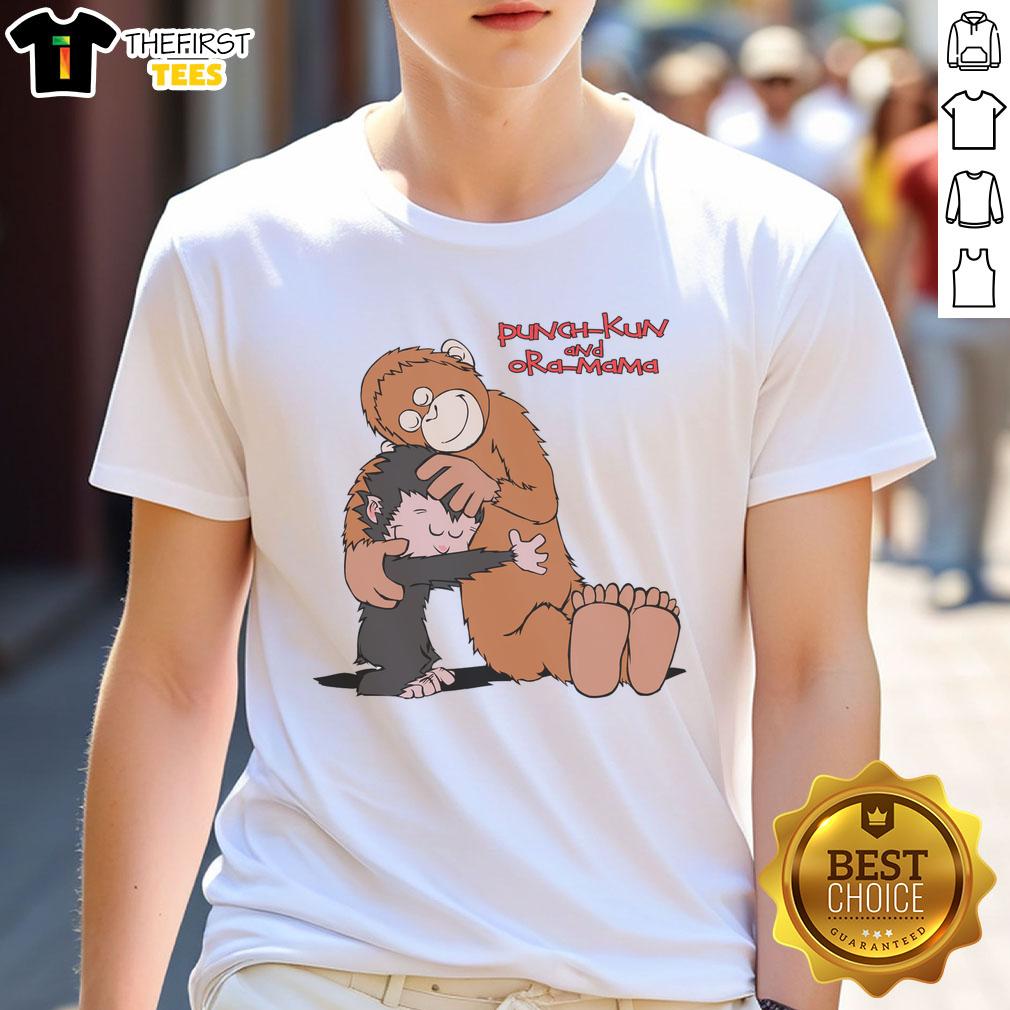 Alt Text: Cute Punch-Kun and Ora-Mama T-Shirt featuring colorful cartoon characters on a stylish, comfortable tee.