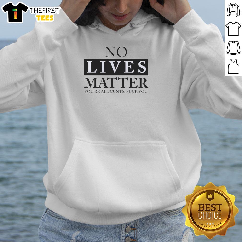 Good No Lives Matter hoodie featuring bold text design, perfect for making a statement in casual streetwear.