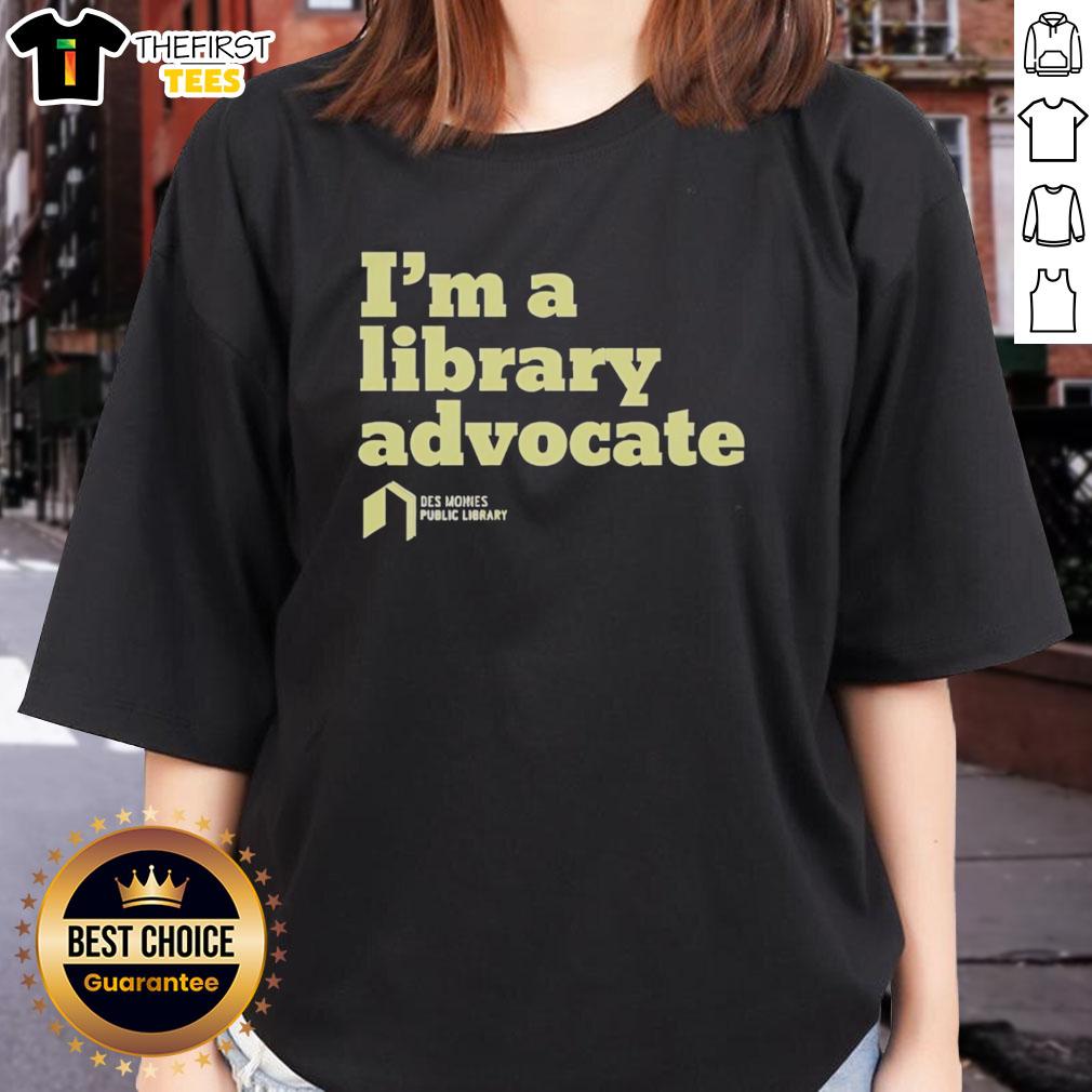 Nice I'm A Library Advocate Ladies Tee featuring a stylish design promoting library support and reading culture.