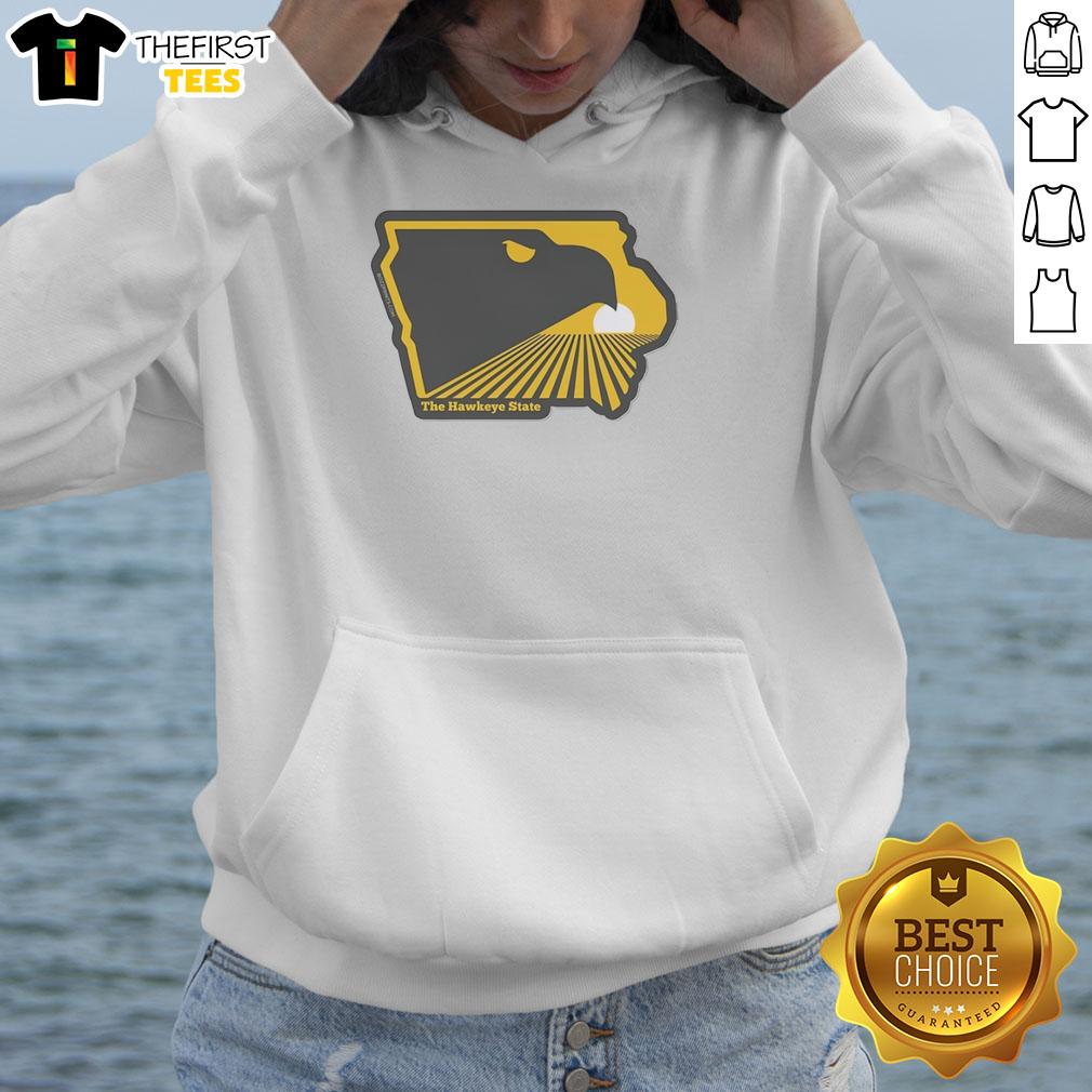 Nice The Hawkeye State Iowa Hoodie featuring a stylish design celebrating Iowa pride and the Hawkeye spirit.
