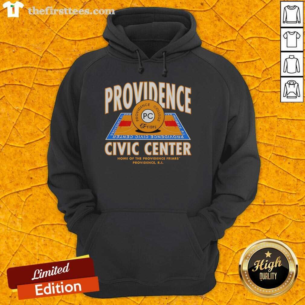 Original Providence Civic Center hoodie featuring the Providence Friars logo, perfect for fans in Rhode Island.