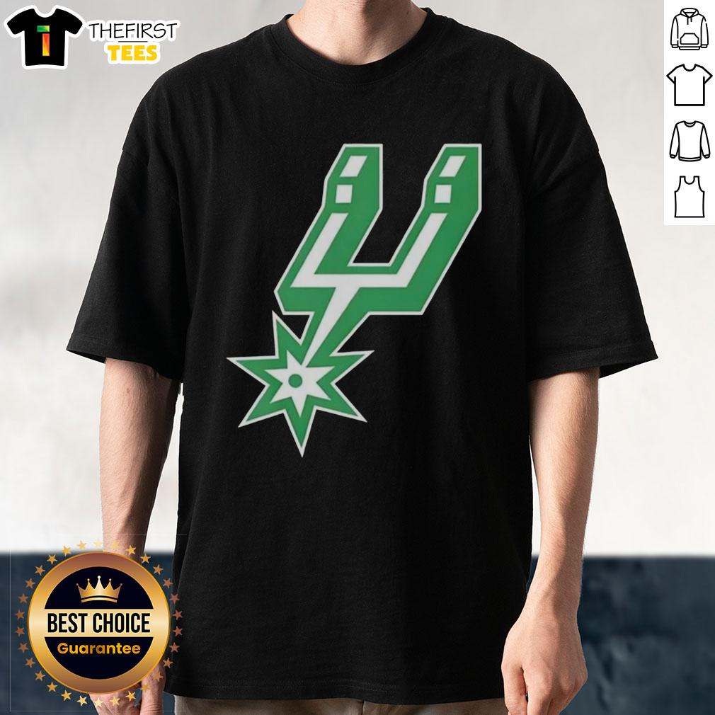 Original San Antonio Spurs white logo Patrick's Day T-shirt featuring a stylish design for fans and festive celebrations.