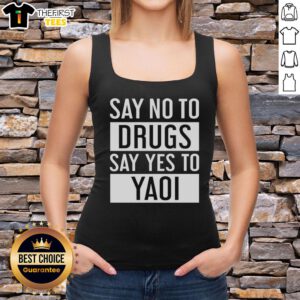Original Say No To Drugs Say Yes To Yaoi Tank Top featuring vibrant graphics promoting positivity and LGBTQ+ support.