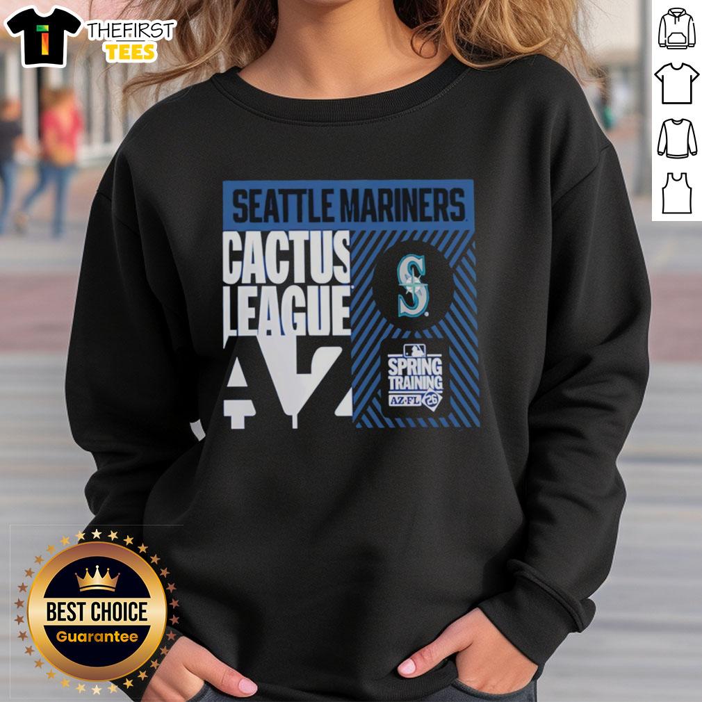 Alt Text: Original Seattle Mariners at Cactus League Spring Training 2026 sweatshirt featuring team colors and logo.