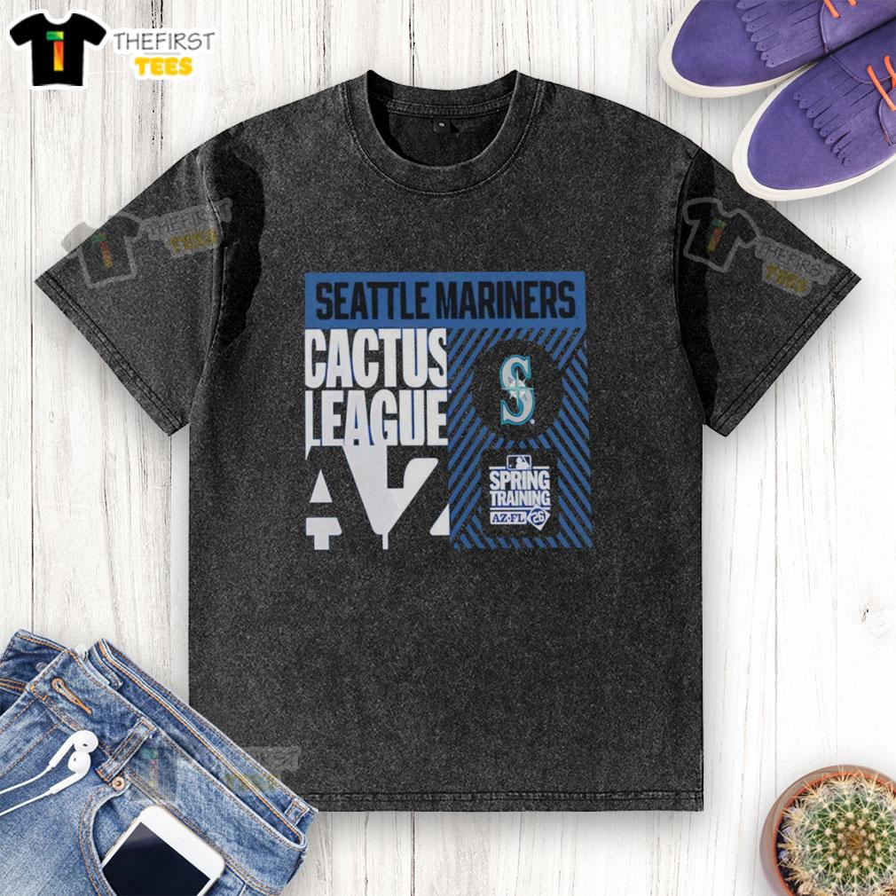 Original Seattle Mariners Cactus League Spring Training 2026 washed t-shirt showcasing team colors and logo.