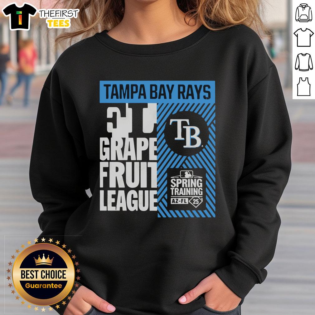 Original Tampa Bay Rays 2026 Spring Training sweatshirt showcasing team spirit in vibrant colors, perfect for fans.