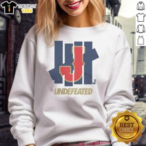 Premium Japan Baseball Undefeated Sweatshirt in navy blue, showcasing a stylish design for baseball enthusiasts.