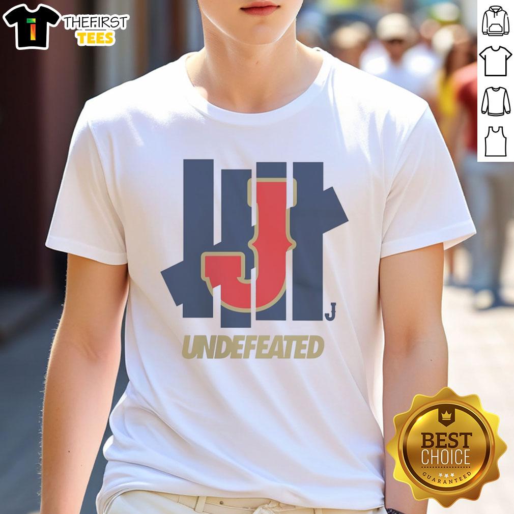 Alt Text: Premium Japan Baseball Undefeated T-Shirt featuring a stylish design, perfect for fans and collectors of baseball apparel.