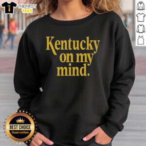 Alt Text: Premium Kentucky On My Mind Letter Sweatshirt featuring stylish design and comfortable fit, perfect for casual wear.