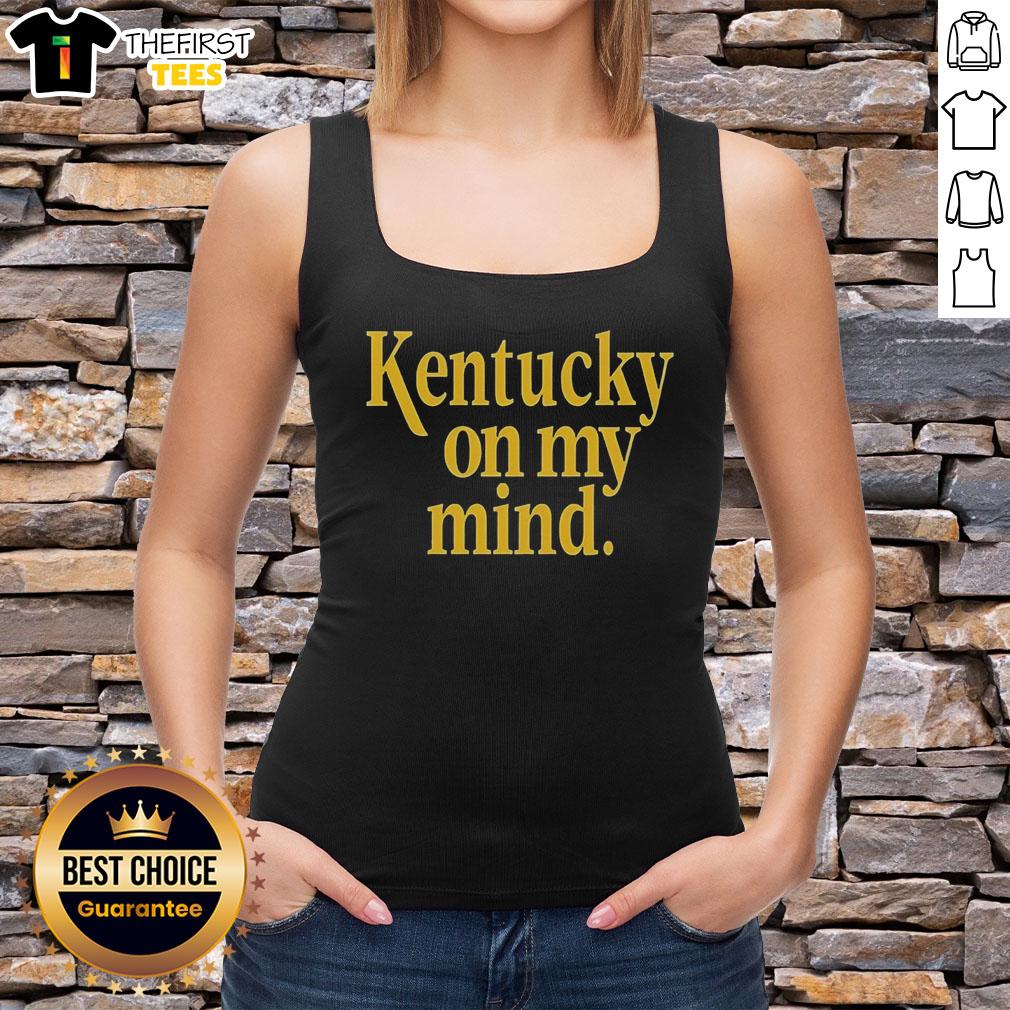 Premium Kentucky On My Mind Letter Tank Top in vibrant colors, perfect for summer style and showcasing Kentucky pride.
